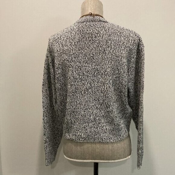 H&M Black Marbled Knit Crew Neck Sweater - Picture 9 of 11